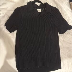 Aime Leon Dore Mesh Knit Polo Size S Black Summer 2024